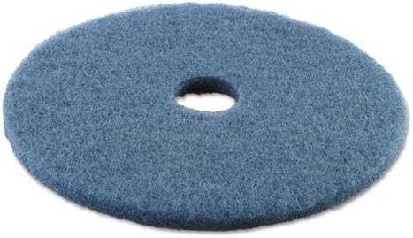 Standard 19-Inch Diameter Scrubbing Floor Pads, Blue - Includes 5 pads per case. - Poueer