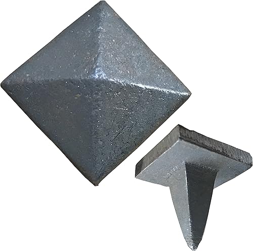 1.5' Pyramid Head Clavos - Natural Patina Finish - with Thick Spike (50) - Poueer