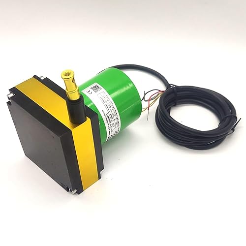 CALT 3000mm Analog Draw Wire Encoder Linear Displacement Sensor Length Measurement 24Vdc Supply 0-10V Output - Poueer