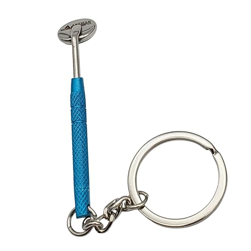 Dental Mirror Keychain Dentist Hygienist Student Lab Tech Novelty Gift Stainless Artman Instruments (Blue) - Poueer