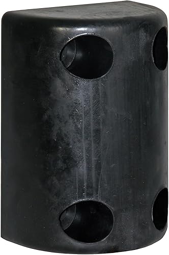 Buyers Products B45001 Precision Molded Rubber Bumper, 6 in X 3.5 in X 3.5 in, Set of Four, Rubber Dock Bumpers For Buffer - Poueer