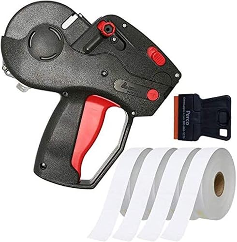 Perco Monarch 1131 Pricing Gun with Labels Starter Kit: Includes Price Gun, 10,000 White Pricing Labels and Preloaded Inker - Poueer
