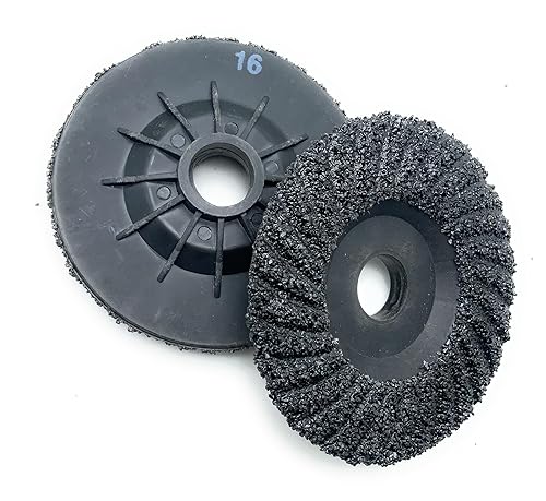 SIGNI 5 Pack SiC Plastic Back Grinding Wheel for Granite/Marble/Concrete and Glasses (4.5 INCH, 8 GRIT) - Poueer
