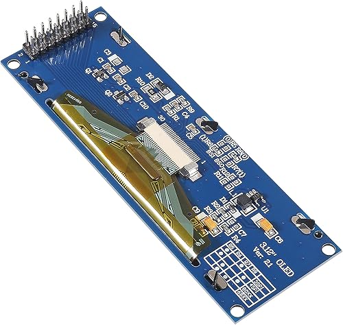 2pcs 3.12 inch OLED Display 256x64 OLED LCD Display SSD1322 Module 16pin Parallel SPI Soldering for Arduino (Green) - Poueer