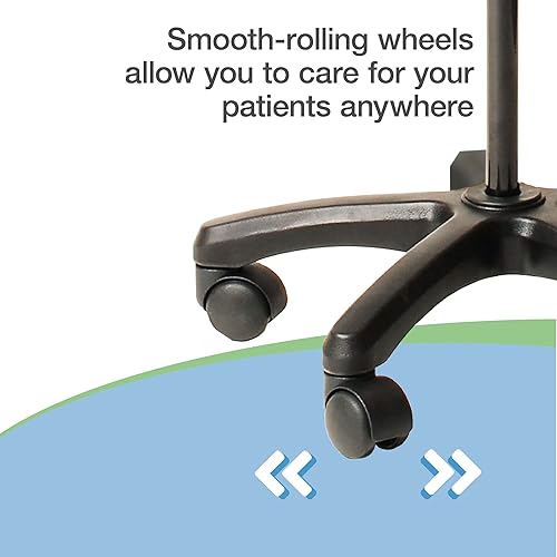 Graham-Field 223B Labtron Mobile Blood Pressure Monitor with Rolling Stand, Aneroid Sphygmomanometer, BP Cuff & Wheels - Poueer