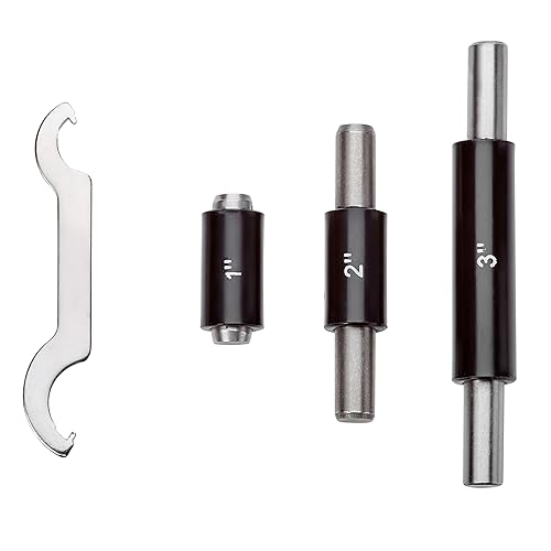 Premium Outside Micrometer Set 0-4' / 0.0001' (0-1'/1-2'/2-3'/3-4') Precision Machinist Tools w/Carbide Tips, Standards, Ratchet Stop, Green - Poueer