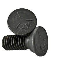 3/8 x 1-3/4' Plow Bolts Grade 5, #3 Head, Plain Steel (Quantity: 700) Coarse Thread, Fully Threaded, 3/8-16 x 1-3/4' - Poueer