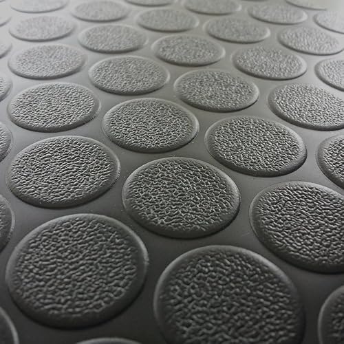 Rubber-Cal Coin-Grip Flooring and Rolling Mat - Poueer