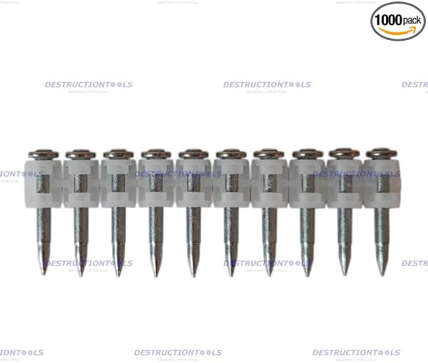 1000x collated Concrete Nails 27mm - for Hilti GX3/GX100/GX120 - Poueer