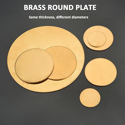 COYOUCO 2 Pcs Brass Round Plates Thickness 0.5mm Diameter from 15mm-300mm Brass Disc Suitable for Crafts, Models, and Repairs,300mm - Poueer