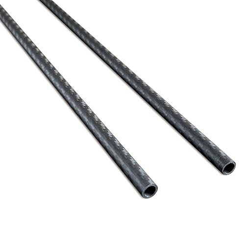 2pcs Carbon Fiber Tube 8x6x500MM 3K Roll Wrapped Twill Matte Finish - Poueer
