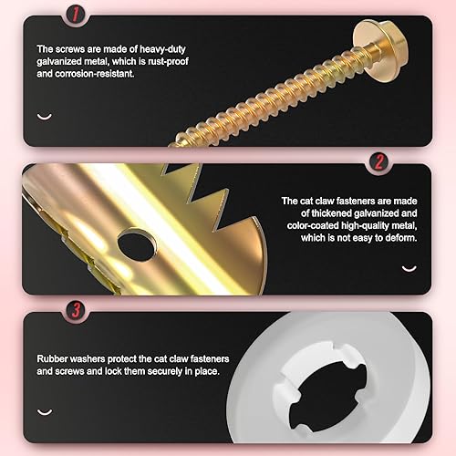 200Pcs Cat Claw Fasteners, Reuse Galvanized Fence Staples with Drill Bit for Wire Fencing Mesh - Poueer