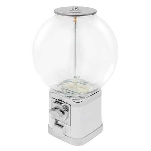 Capsule Vending Machine Candy Machine Dispenser for Business Toy Vending Machine Dispenser Lockable Candy Gumball Dispenser Machine Prize Machine Twister Ball Dispenser (White) - Poueer