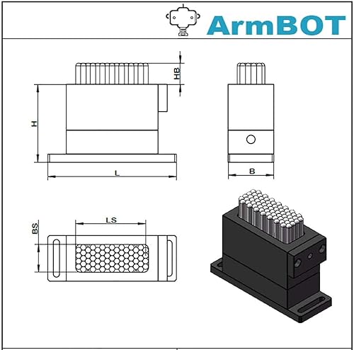 iDili Flexible Fixture Universal Clamp CNC Assembly Flexible Claw 30x79MM SUS Stainless Steel for CNC Laser Marking Machine, FLX-S0621 (Blue) - Poueer
