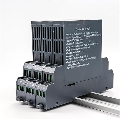 1pcs Analog 4-20ma Converter Signal Isolator 4-20ma Converter DC12-28V Power(4-20MA to 0-5V_1 in 2 Out) - Poueer