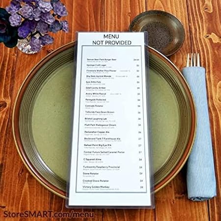 StoreSMART - Heavy Duty Flex - Menu Vinyl Plastic Toploaders - 4 ¼' x 11'- 50 Pack - Made in USA - PE3061S-16G-50 - Poueer