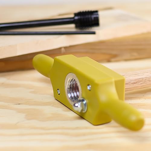 DCT Plastic Jig Dowel Thread Tap Kit - 1-1/2in x 6TPI Wood Dowel Jig Kit Woodworking Threading Kit Thread Box and Tap - Poueer