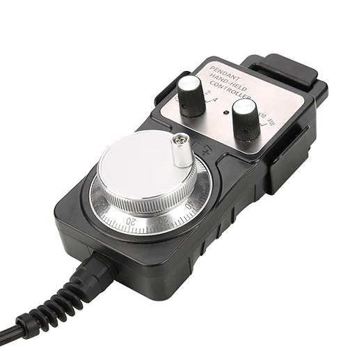 Universal 4 Axis CNC Electronic Handwheel,5V Manual Pulse Generator,with Emergency Stop Switch, High Insulation Strength and Anti-Oil Seal,for CNC Machine Tool, Printing Machinery - Poueer