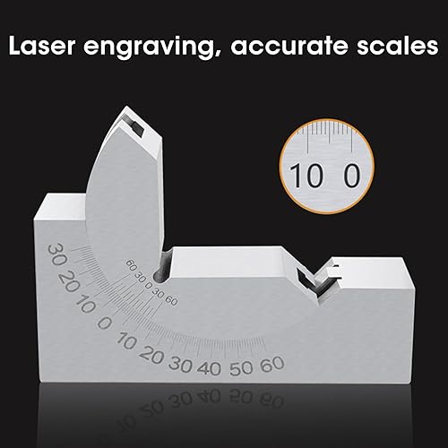 V-Blocks, Micro Adjustable Protractor, Alloy Steel, High Precision Angle V-Block Milling Machines - Poueer
