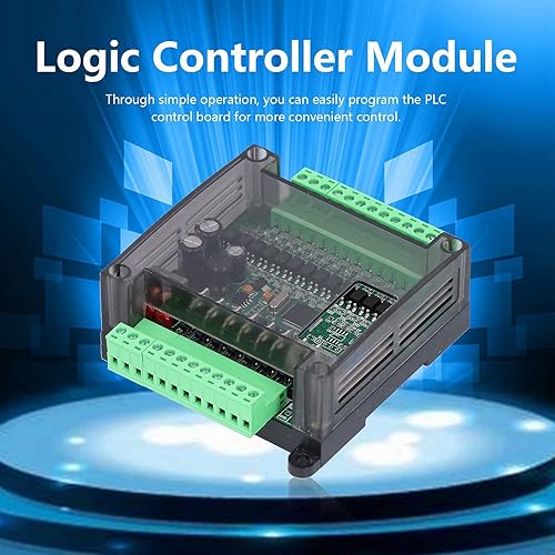Garosa PLC Control Board DC12V Programmable Logic Controller Module 12 in 8 Out Pluggable 2N20MT Industrial Control Board(Add Shell) - Poueer