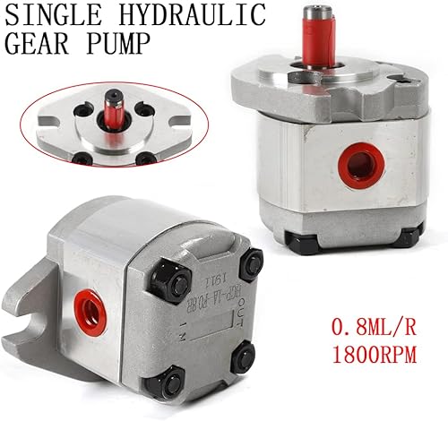 Hydraulic Gear Pump, 0.8ML/R High Pressure Single Hydraulic Gear Pump, 4300rpm 21MPa Aluminum Hydraulic Oil Gear Pump, Hydraulic Fluid Gear Pump - Poueer