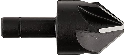 KEO 55531 Cobalt Steel Single-End Countersink, Uncoated (Bright) Finish, 6 Flutes, 82 Degree Point Angle, Round Shank, 1/2' Shank Diameter, 1' Body Diameter - Poueer