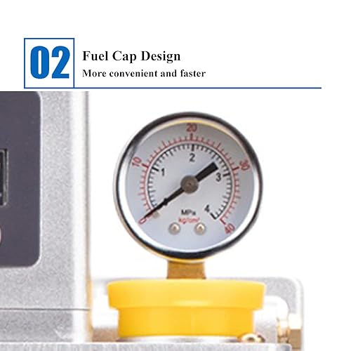 MXBAOHENG Automatic Lubricating Oil Pump 110V 1.5L Alloy Gear CNC Lubrication Pump Oiler Double Digital Display with 4 Mpa Pressure Gauge (150X) - Poueer