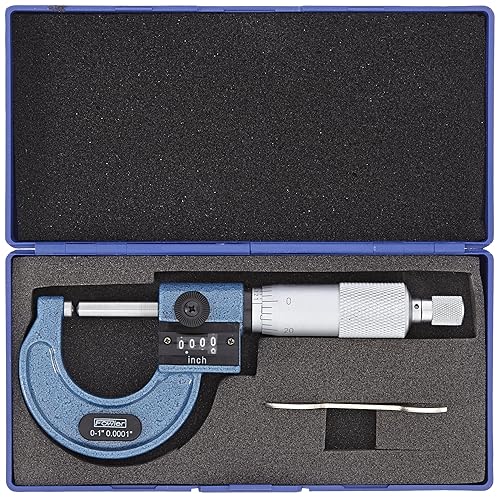 Fowler 52-244-301-1, Digit Counter Ball Anvil And Spindle Micrometer With 0-1' Measuring Range - Poueer
