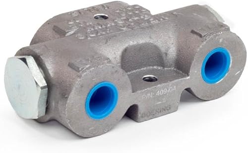 Metro Lock Valves: MFG NO. 411-04, Single Circuit, 8 GPM, 3000 PSI with 1/2’’ Inlet/Outlet NPT Ports, Max GPM: 15, 280364 - Poueer