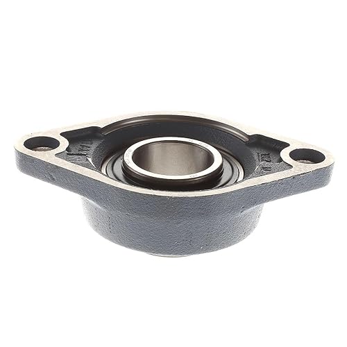 SKF FYTB 15 TF Ball Bearing Flange Unit, 2 Bolts, Setscrew Locking, Regreasable, Contact Seal, Cast Iron, Metric, 15mm Bore, 76.5mm Bolt Hole Spacing Width - Poueer