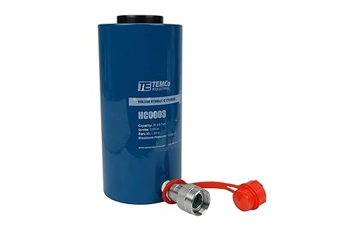 TEMCo HC0003 - Hollow Hydraulic Cylinder Ram 30 TON 4 Inch Stroke (Optional Tonnages Availiable) - Poueer