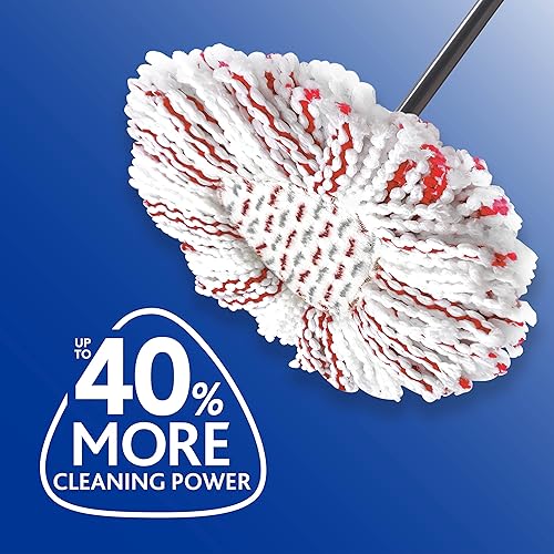 O-Cedar EasyWring Spin Mop Microfiber Refill & Deep Clean Refill | 40% More Cleaning Power | Compatible With O-Cedar Spin Mop & Bucket System - Poueer