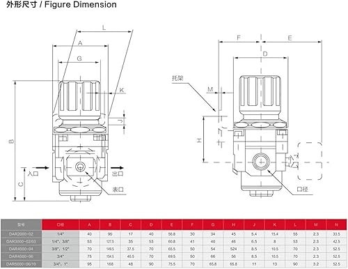 AR4000-04 Pneumatic Compressed Air Source Processor Air Pressure Regulating Relief Valve(AR4000-04) - Poueer