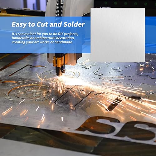 5 Pack 6061 T6 Aluminium Metal Sheet 12 x 12 x 1/16 Inch Thickness Flat Plain Plate Panel Aluminium Metal Sheets Plate with Protective Film, Aluminum Metal Plate for Crafting, Industry - Poueer