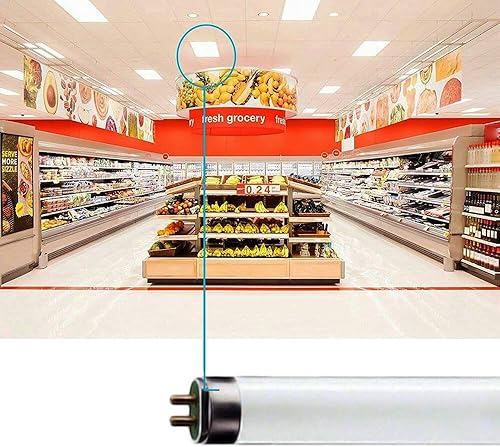 Circle (6 Pack F17T8/841 17W 24 Inch T8 Fluorescent Tube Light Bulb, 4100K Cool White, Medium Bi-Pin (G13) Base, 17 Watt T8 Light Bulbs - Poueer