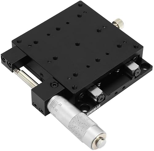 X Linear Stage, Keenso SEMX80-AS Micrometer Manual Precision Linear Translation Stage Displacement Trimming Bearing Sliding Table X Axis 80x80mm Size Other Tools & Accessories - Poueer