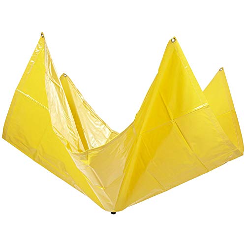 UltraTech 1786 Vinyl Coated Ultra-Roof Drip Diverter, 7' Length x 7' Width, Yellow - Poueer