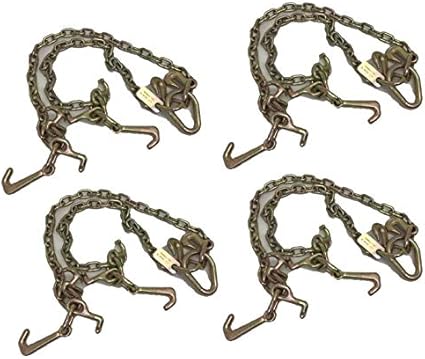 5/16' x 36' V-Chain Bridle with RT and Mini-J Cluster and Grab Hooks 4700 lbs WLL (1) - Poueer