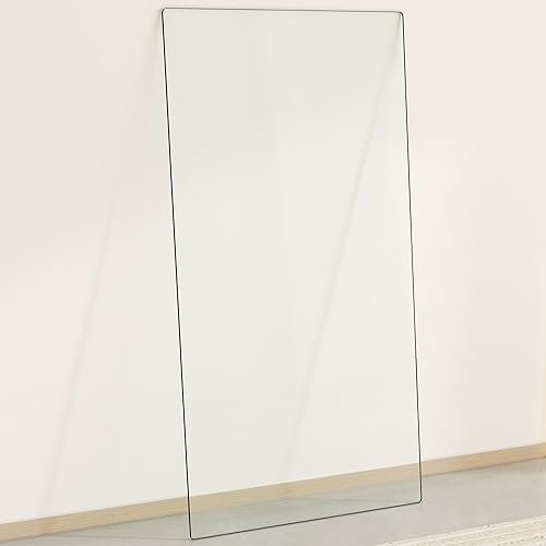 Clear Tempered Glass Tabletop 24x48 Inch with High-Temperature and Scratch Resistance, Easy to Clean, Suitable for Various Occasions - Poueer