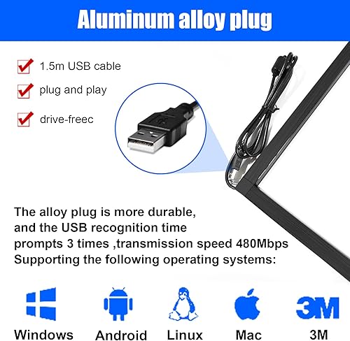 Enhance Your Interactive Experience with 50 Inch Multi-Touch Infrared Touch Overlay | USB Free Driver | HID Compatible - Ideal for IR Touch Screen Panel or Interactive Display - SpecialTouch - Poueer