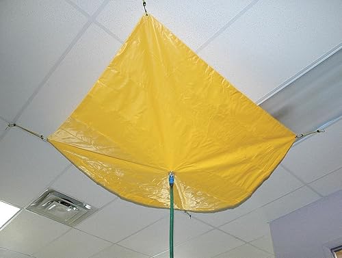 UltraTech 1786 Vinyl Coated Ultra-Roof Drip Diverter, 7' Length x 7' Width, Yellow - Poueer