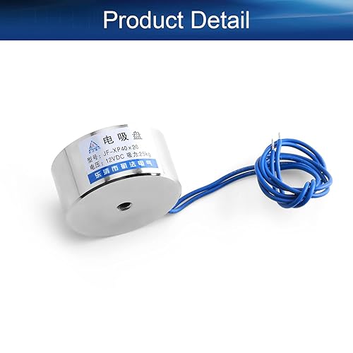 Heyiarbeit 12V DC 1500N Electric Lifting Magnet Electromagnet Solenoid Lift Holding 80mmx38mm - Poueer