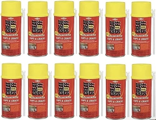 Great Stuff Gaps and Cracks Insulating Foam Sealant,12 Ounce - Case of 12 - Poueer