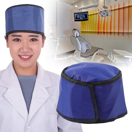 0.75mmpb X-Ray Protection Cap, Lead Rubber Clothing Radiation Protective Hat Head Shield 1.1lbs - Poueer
