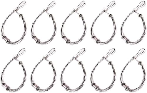 10 Pack 3/16' Hose Restraint (Whip Stop) - Silver Rubber, 1.25' - 1.75' Hose Diameter, 200 P.S.I., 28' Length, 5 lbs - Poueer