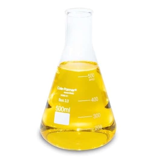 Cole-Parmer Glass Erlenmeyer Flasks, Graduated, Heavy Rim, 500 mL (16 oz); 8/Pk - Poueer