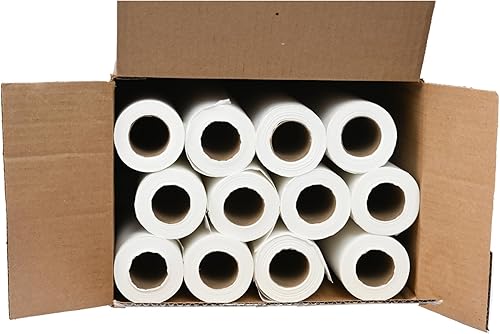 Exam Table Paper Smooth 21 inch x 225 Feet- White, Smooth, Disposable Paper for Patient Protection - 12 Rolls/CS - Poueer