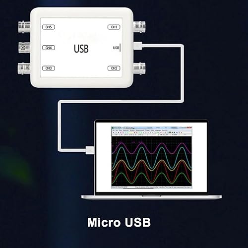 Virtual Oscilloscope 0Hz To 50kHz Range Maximum 150kHz Sampling Rate 5 Channel USB PC Virtual Oscilloscope - Poueer