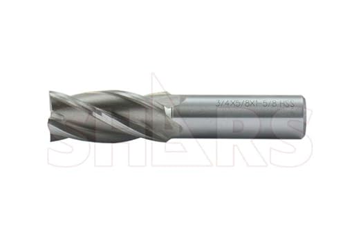 Shars 5 PCS 1/4' x 3/8' HSS 4 Flute Single End Center Cut End Mill, 5/8' Flute Length 404-6023-5 ^ - Poueer