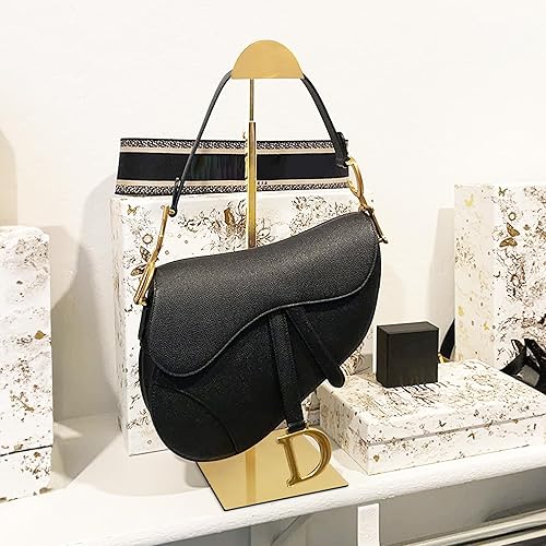 Royxen 3 Pack Handbag Rack Stainless Steel with Adjustable Height, Purse Display Stand, Black - Poueer